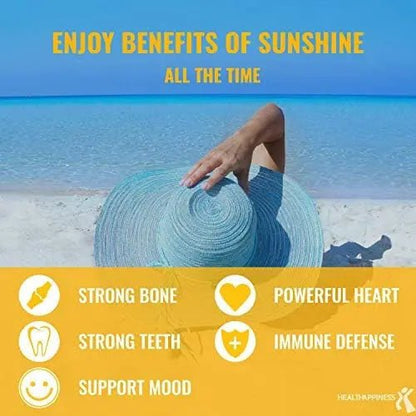 UpNourish Liposomal Vitamin D3 5000 IU Softgels - 1 Year Supply | Organic Coconut Oil Infused Vitamin D Supplements - Support Bone, Dental, Heart, Mood & Immune Health - Non GMO Gluten Free - 365 ct - Maple Wellness Supplements