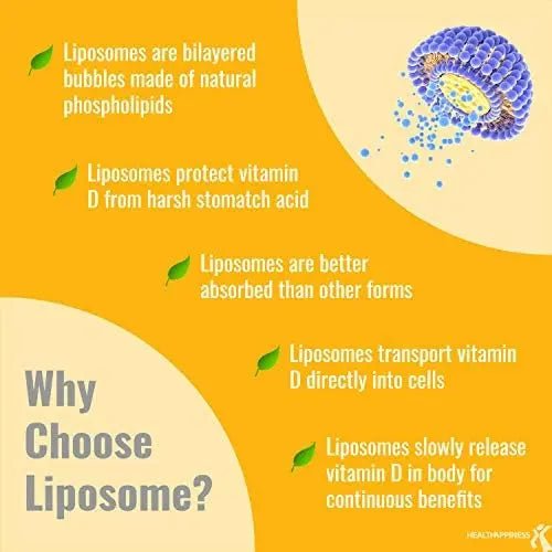 UpNourish Liposomal Vitamin D3 5000 IU Softgels - 1 Year Supply | Organic Coconut Oil Infused Vitamin D Supplements - Support Bone, Dental, Heart, Mood & Immune Health - Non GMO Gluten Free - 365 ct - Maple Wellness Supplements