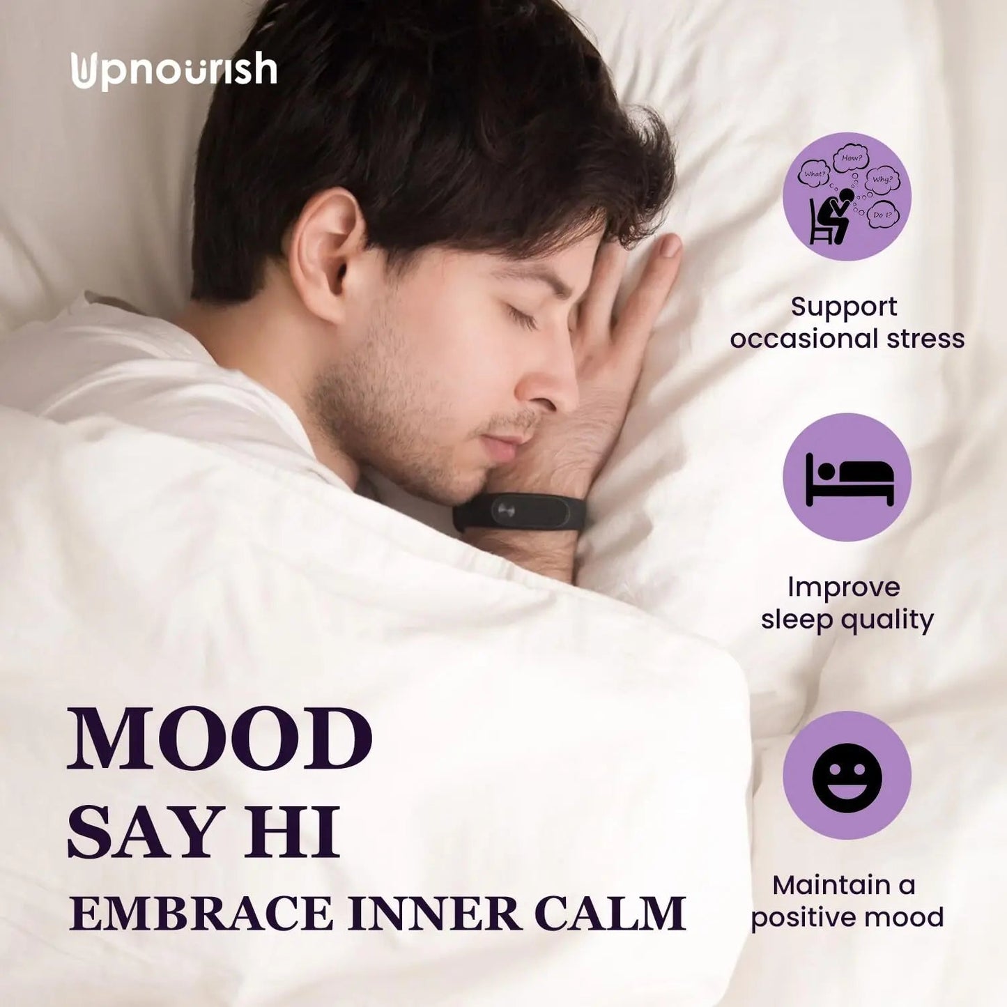 UpNourish Organic Ashwagandha Saffron Supplements with Probiotics - Stress Relief, Mood Enhancer, Calm Happy Pills Support Fatigue Focus Clarity with L-Theanine, Rhodiola, 30 Vegan Capsules - Maple Wellness Supplements