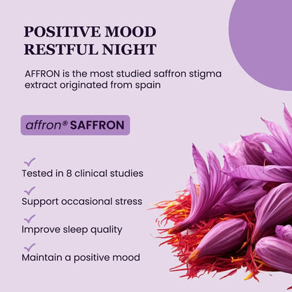 UpNourish Organic Ashwagandha Saffron Supplements with Probiotics - Stress Relief, Mood Enhancer, Calm Happy Pills Support Fatigue Focus Clarity with L-Theanine, Rhodiola, 30 Vegan Capsules - Maple Wellness Supplements