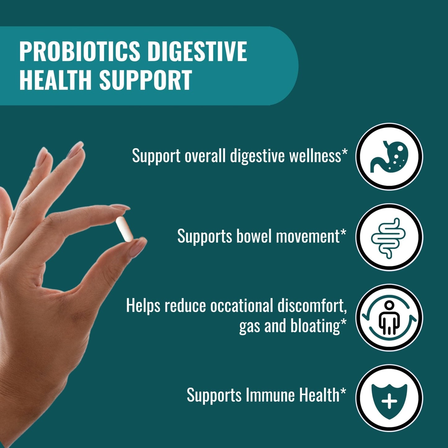 UpNourish Probiotics - 200 Billion CFUs for Men and Women, 15 Clinically Studied Strains, Prebiotics & Enzymes - 60 Vegan Capsules - Maple Wellness Supplements