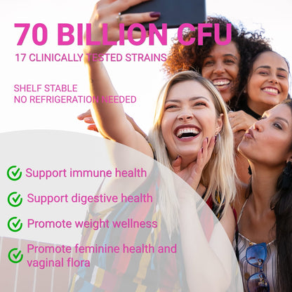 UpNourish Probiotics, Caviar Collagen with Prebiotics for Women's Digestive, Skin Radiance, and Feminine Health with Cranberry - Maple Wellness Supplements