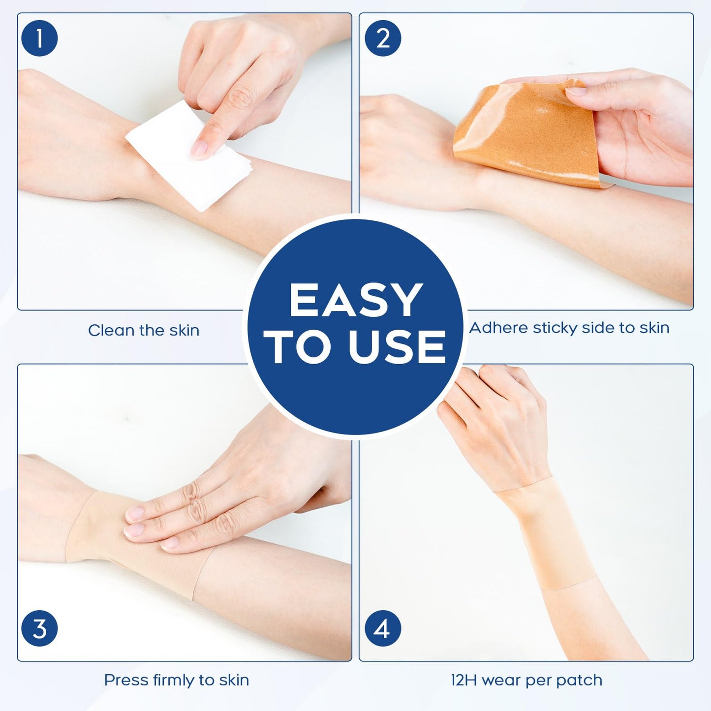 Uposiut Lidocaine 4% Patches - Extra Strength Lidocaine Patches (40 Patches), for Neck, Shoulder, Back, Knee, and Ankle Muscles, 12-Hour Effectiveness-A001L - Maple Wellness Supplements