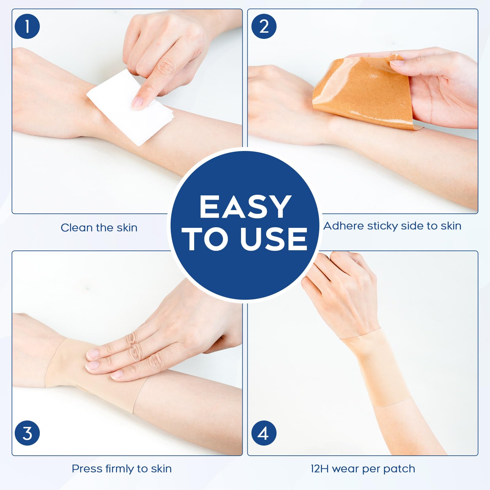 Uposiut Lidocaine 4% Patches - Extra Strength Lidocaine Patches (40 Patches), for Neck, Shoulder, Back, Knee, and Ankle Muscles, 12-Hour Effectiveness-A001L - Maple Wellness Supplements
