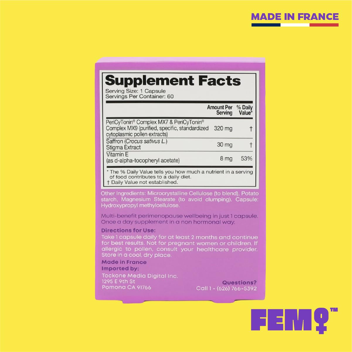 Upsa FEM Perimeno Perimenopause Supplements for Women - Non-Hormonal Pre-Menopause Support for Hot Flashes, Night Sweats, Mood, Sleep & Low Energy - 30 Capsules - Maple Wellness Supplements