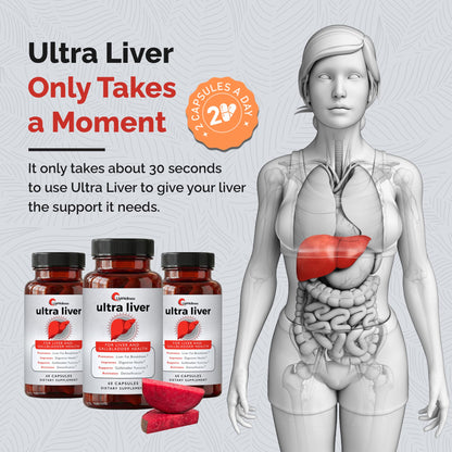 UpWellness Ultra Liver Supplement for Liver Support and Gallbladder Support - Powered by TMG, NAC Milk Thistle, and More - Maple Wellness Supplements