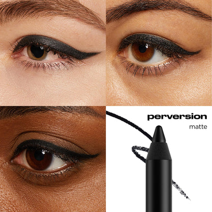 URBAN DECAY 24/7 Glide-On Waterproof Eyeliner Pencil - Smudge-Proof, Long-Lasting, Transfer-Proof, Up to 16HR Wear, Smooth No-Tug Formula, Perversion (Matte Blackest Black) - 0.04 oz - Maple Wellness Supplements