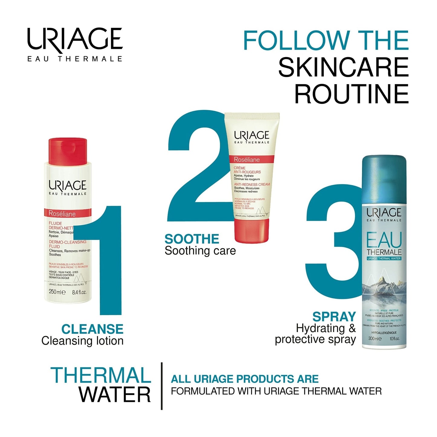 Uriage Roseliane Redness Relief Face Cream 1.35 fl.oz. | Hydrating Moisturizer - Maple Wellness Supplements