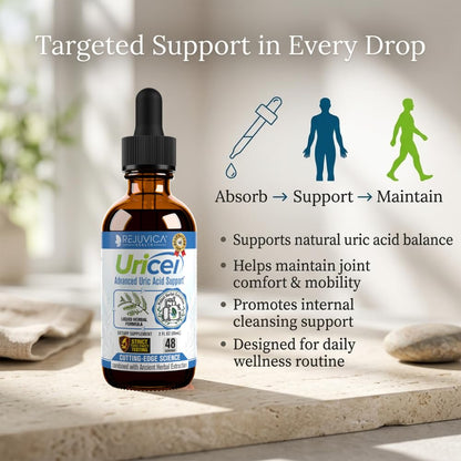 Uricel - Advanced Uric Acid Support & Cleanse Supplement - Liquid Delivery for Better Absorption - Tart Cherry, Chanca Piedra, Celery Seed, Turmeric & More! - Maple Wellness Supplements