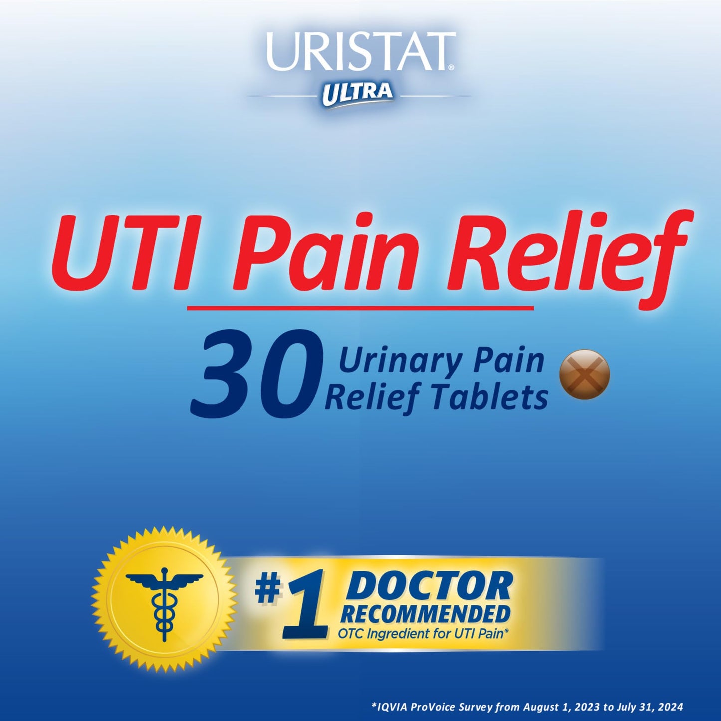 Uristat Ultra Strength UTI Relief Tablets – Ease Urinary Pain, Burning & Urgency, Cranberry Flavor, 30 Count - Maple Wellness Supplements