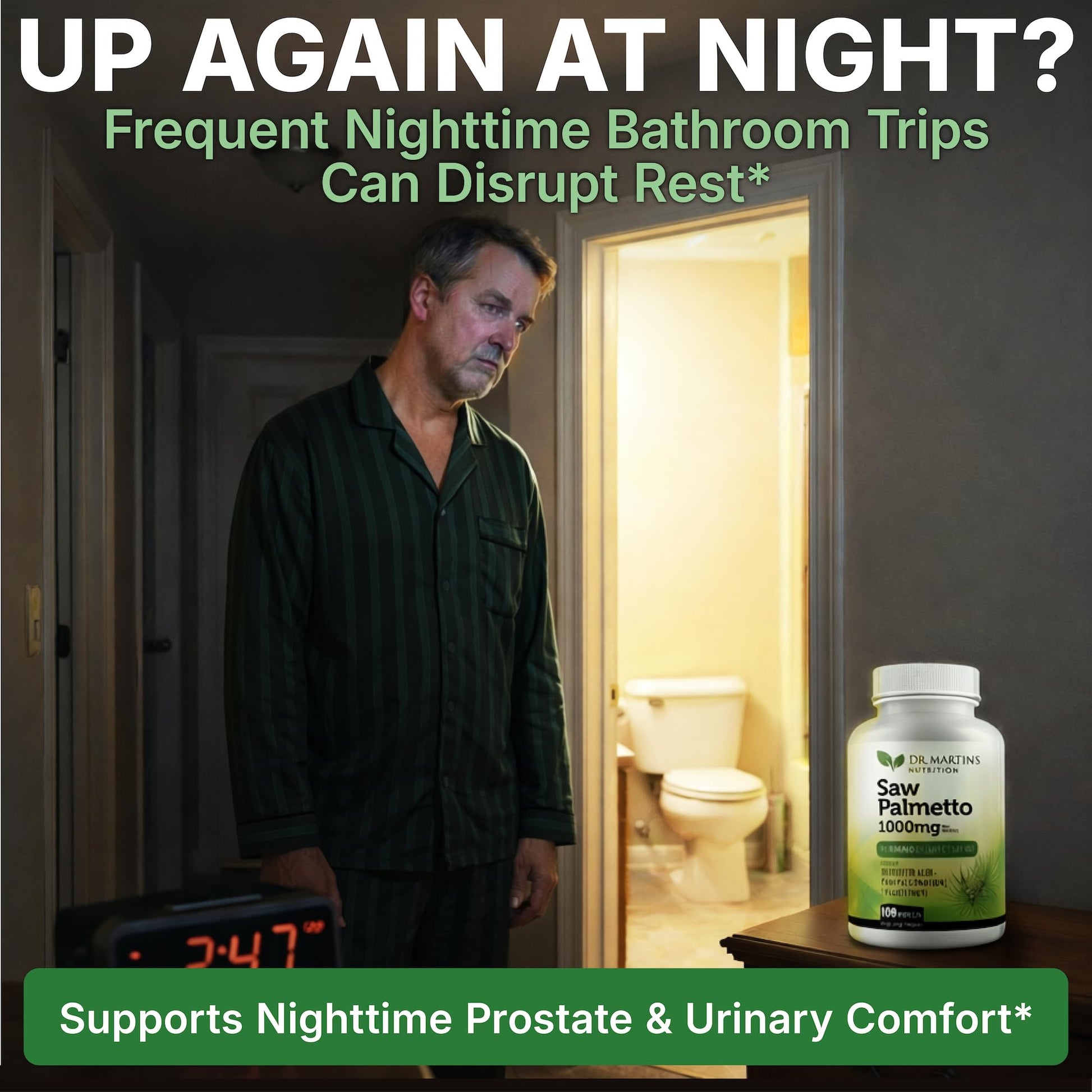 USA Grown Saw Palmetto | 180 Capsules Prostate Health Supplement | Hair Growth for Men & Women | Support to Help Maintain Normal Urination Frequency - Maple Wellness Supplements