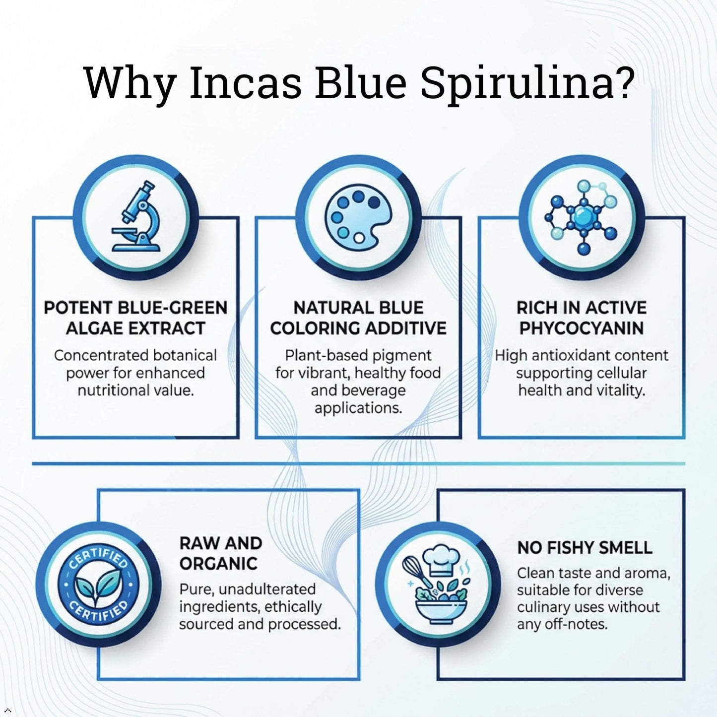USDA Organic Blue Spirulina Powder (Phycocyanin Extract), No Fishy Smell, 100% Vegan Protein from Blue-Green Algae, 28 Servings - Maple Wellness Supplements