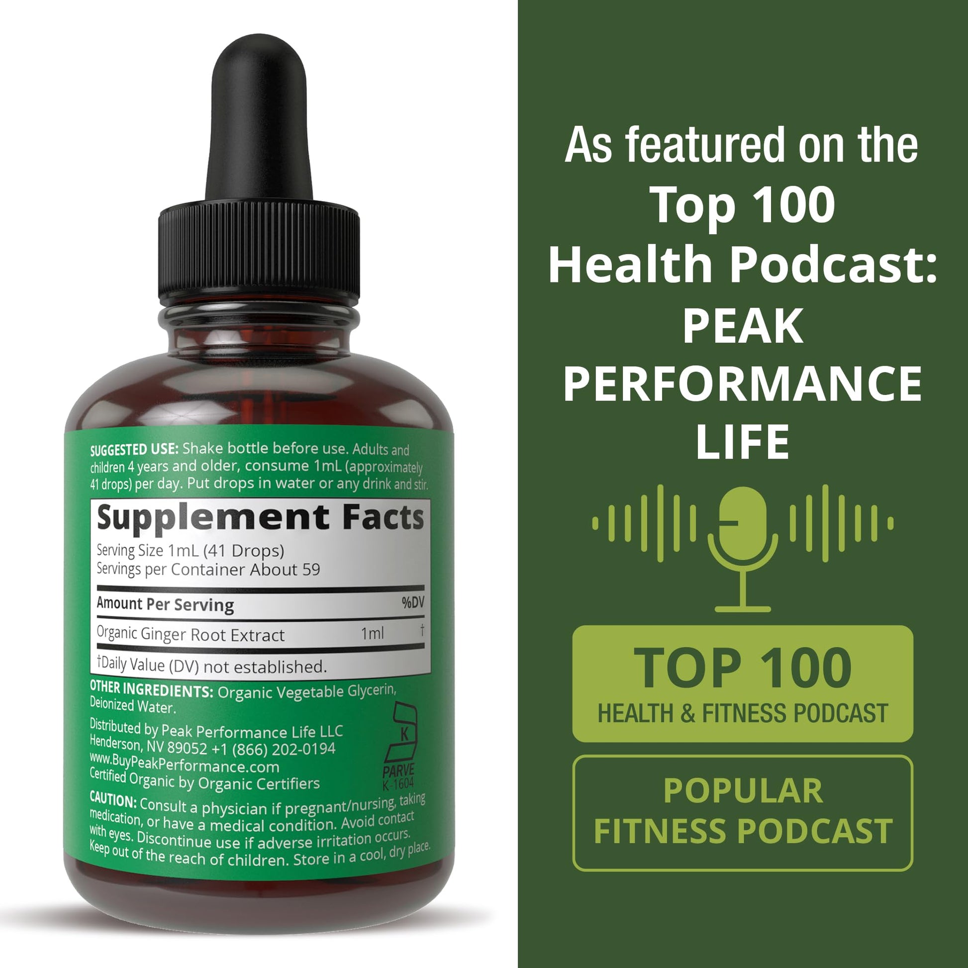 USDA Organic Ginger Root Extract Liquid Drops. Zero Sugar, Non Bitter Vegan Ginger Oil Supplement for Immune, Digestive + Gut Support. High Bioavailability, Gluten Free for Women and Men. Take Orally - Maple Wellness Supplements
