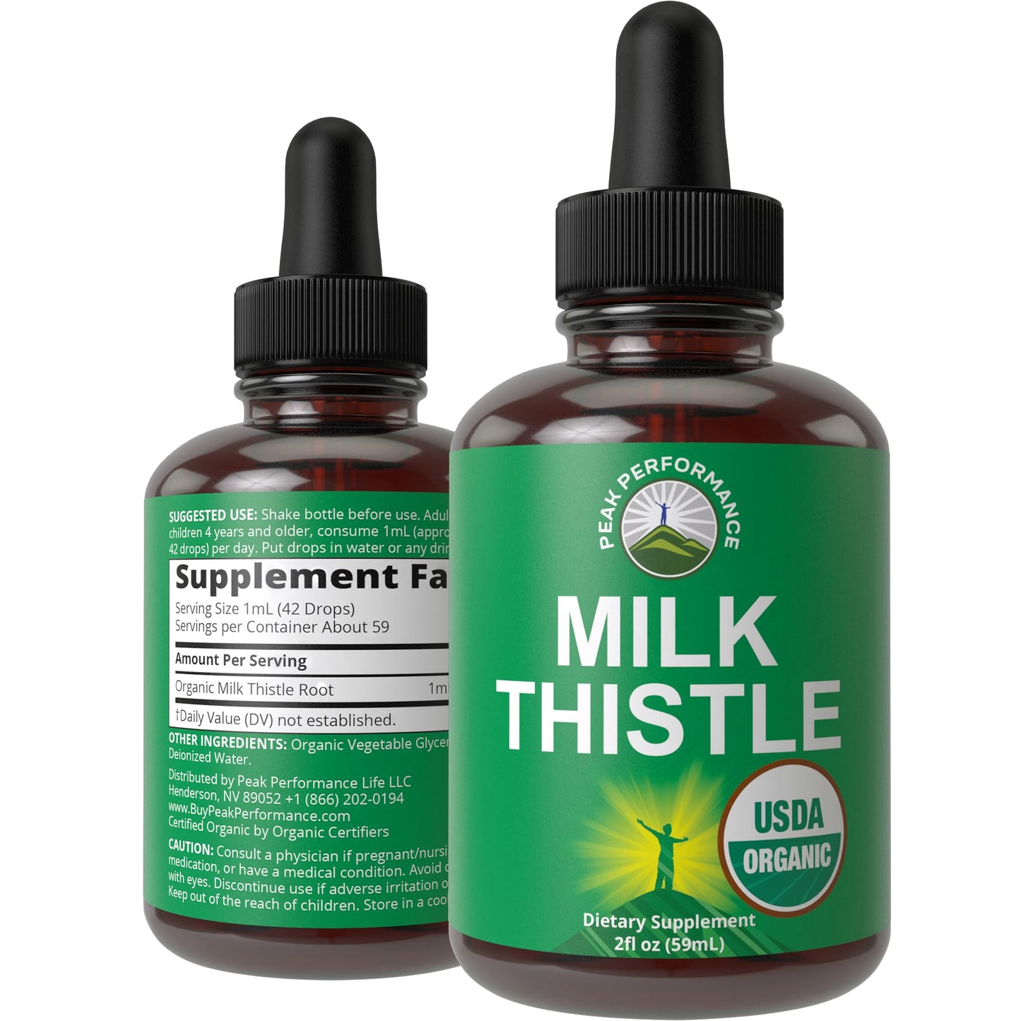 USDA Organic Milk Thistle Extract Vegan Liquid Drops. Liver Detox Herbal Supplement. Zero Sugar, Great for Digestion and A Cleanse. Pure Organic Milk Thistle Tincture Supplements for Women and Men - Maple Wellness Supplements