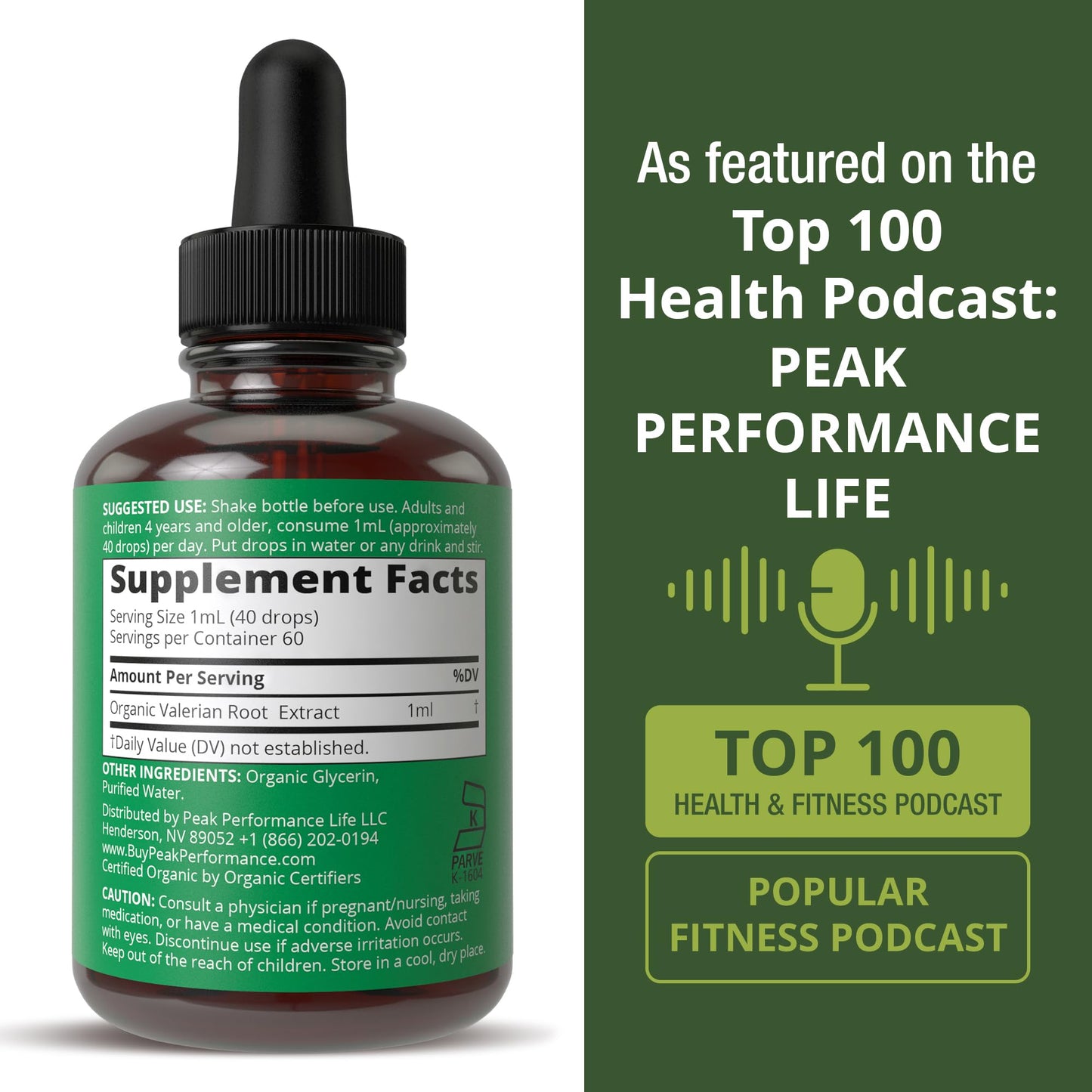USDA Organic Valerian Root Liquid Drops Supplement. Vegan Extract Tincture for Relaxation, Sleep, Calm. Great Alternative to Valerian Capsules. Zero Sugar, Gluten Free Supplements for Women and Men - Maple Wellness Supplements