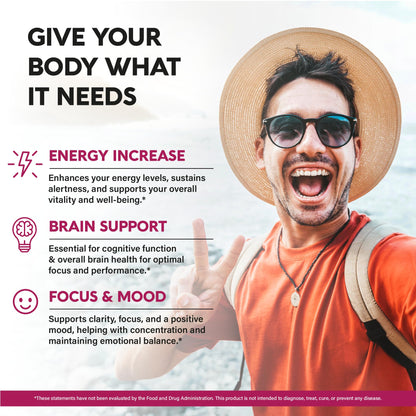 USDA Organic Vitamin B12 Sublingual Drops - 5000 mcg Liquid Vegan Methylcobalamin for Women & Men - Energy Boost, Focus & Mood, Brain Health Support - Maple Wellness Supplements