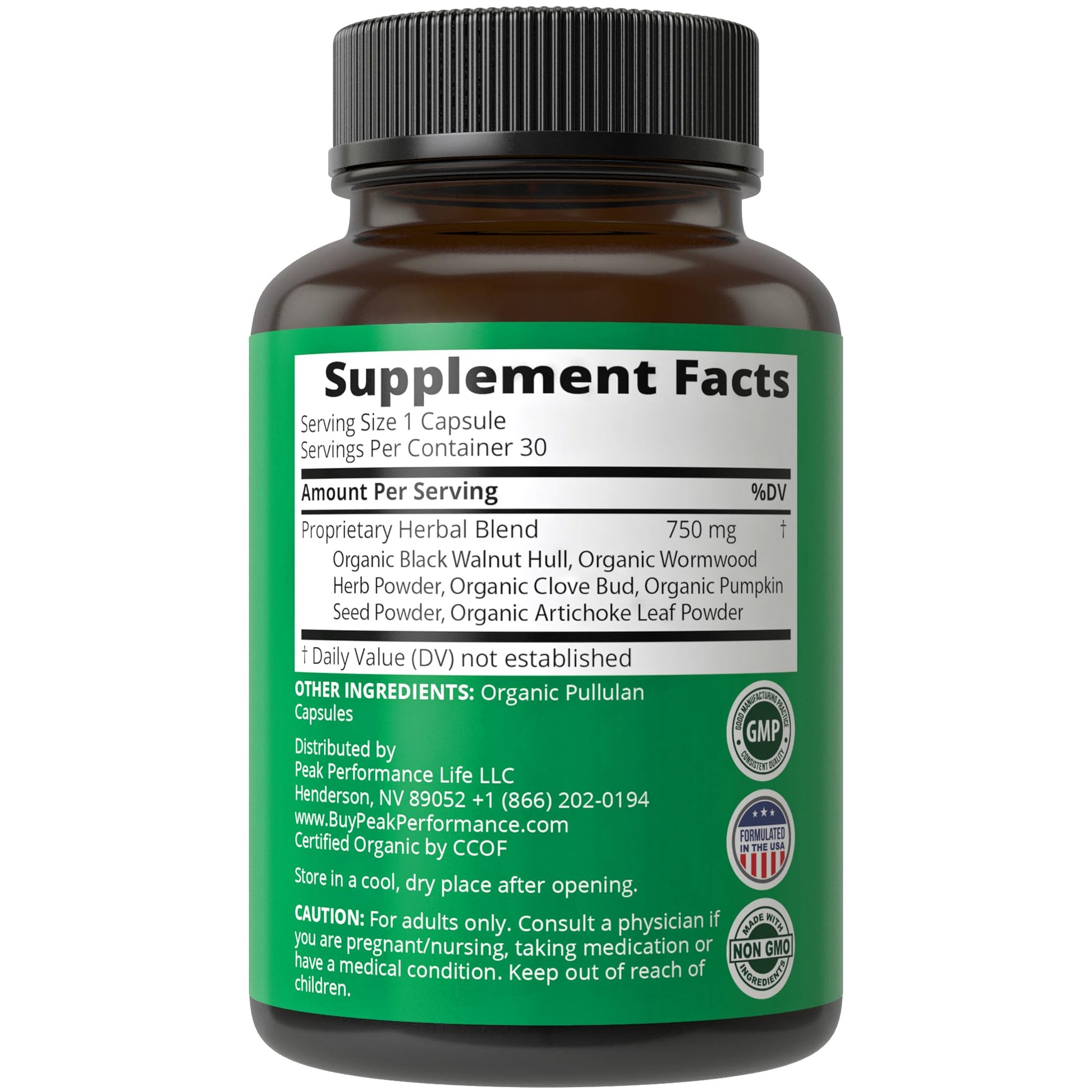 USDA Organic Wormwood Black Walnut Clove Cleanse for Humans. Elimination Detox + Intestinal Support Capsules Supplement for Adults and Kids. Pills with Artichoke and Pumpkin Seed for Added Benefits - Maple Wellness Supplements