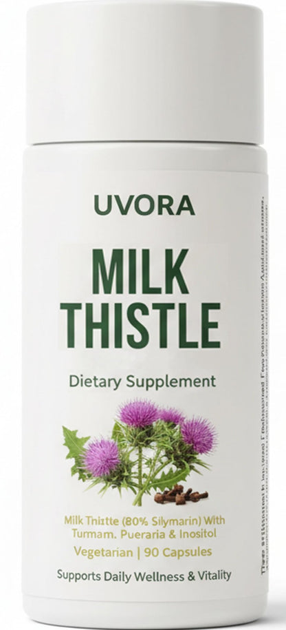 Uvora - Milk Thistle Extract,Uvora Premium Herbal Supplement with Milk Thistle Extract & Antioxidants – Supports Natural ification - Maple Wellness Supplements