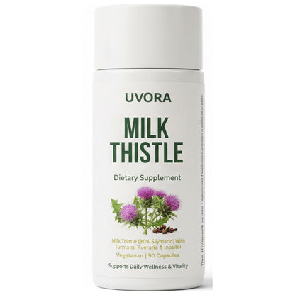 Uvora - Milk Thistle Extract,Uvora Premium Herbal Supplement with Milk Thistle Extract & Antioxidants – Supports Natural ification - Maple Wellness Supplements
