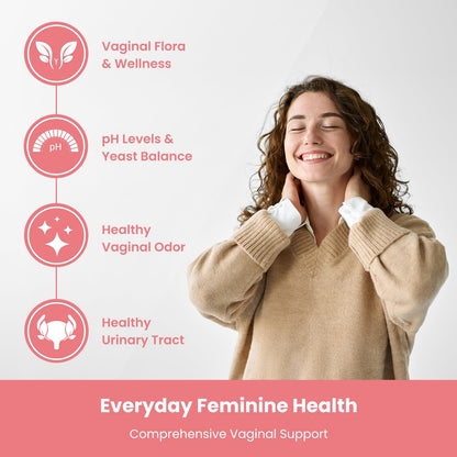 Vaginal Probiotics for Women pH Balance | 50 Billion CFU Womens Probiotic + Cranberry Pills for Vaginal Health, Healthy Odor, Yeast, Urinary Tract | Vegan Women's Probiotics and Prebiotics Supplement - Maple Wellness Supplements