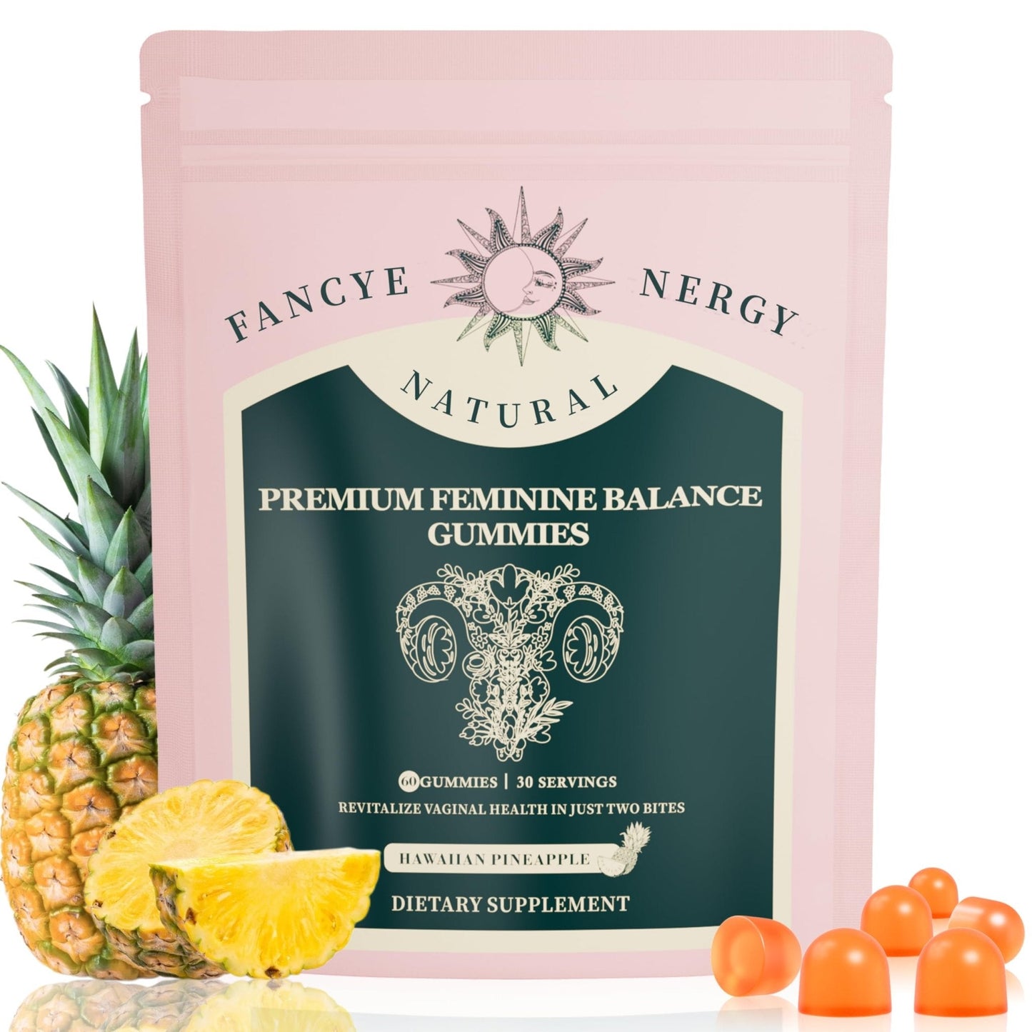 Vaginal Probiotics for Women – Premium Feminine Balance Gummies for Women, Hawaiian Pineapple Flavor, Support Healthy Odor and Vaginal Flora, pH Balance - Maple Wellness Supplements