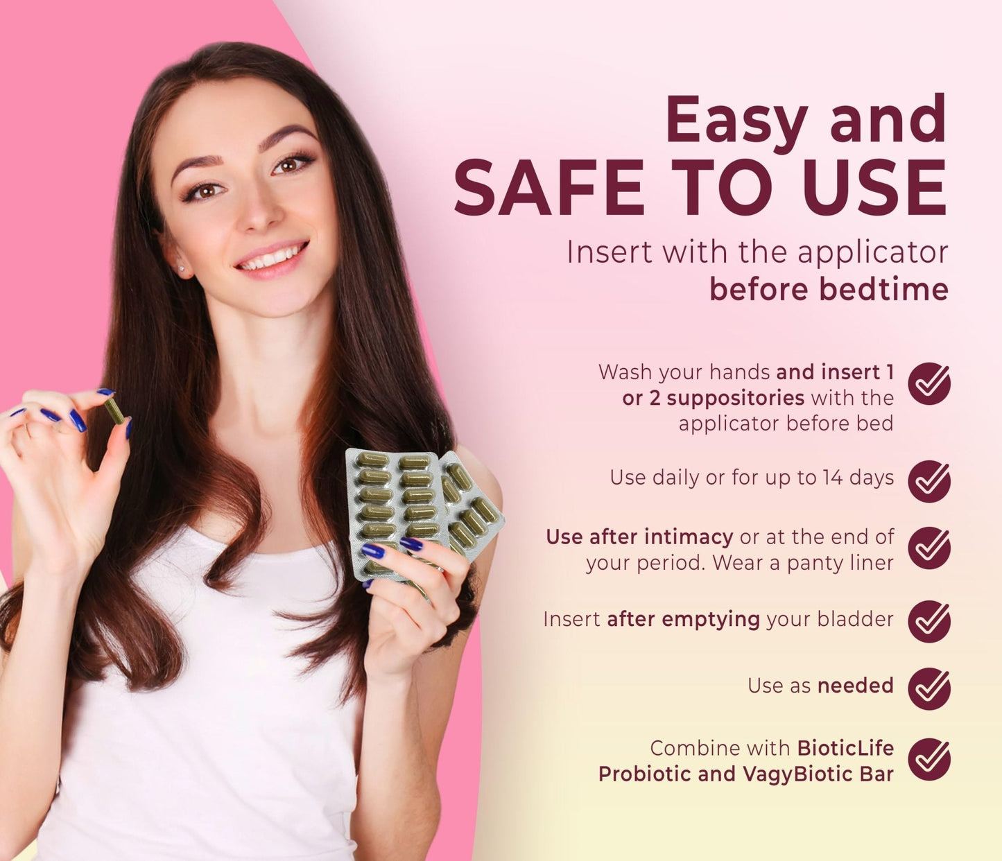 Vagy Rejuvenation V-Rescue - 500 mg Boric Acid 14 Vaginal Applications - Feminine Health - Maple Wellness Supplements