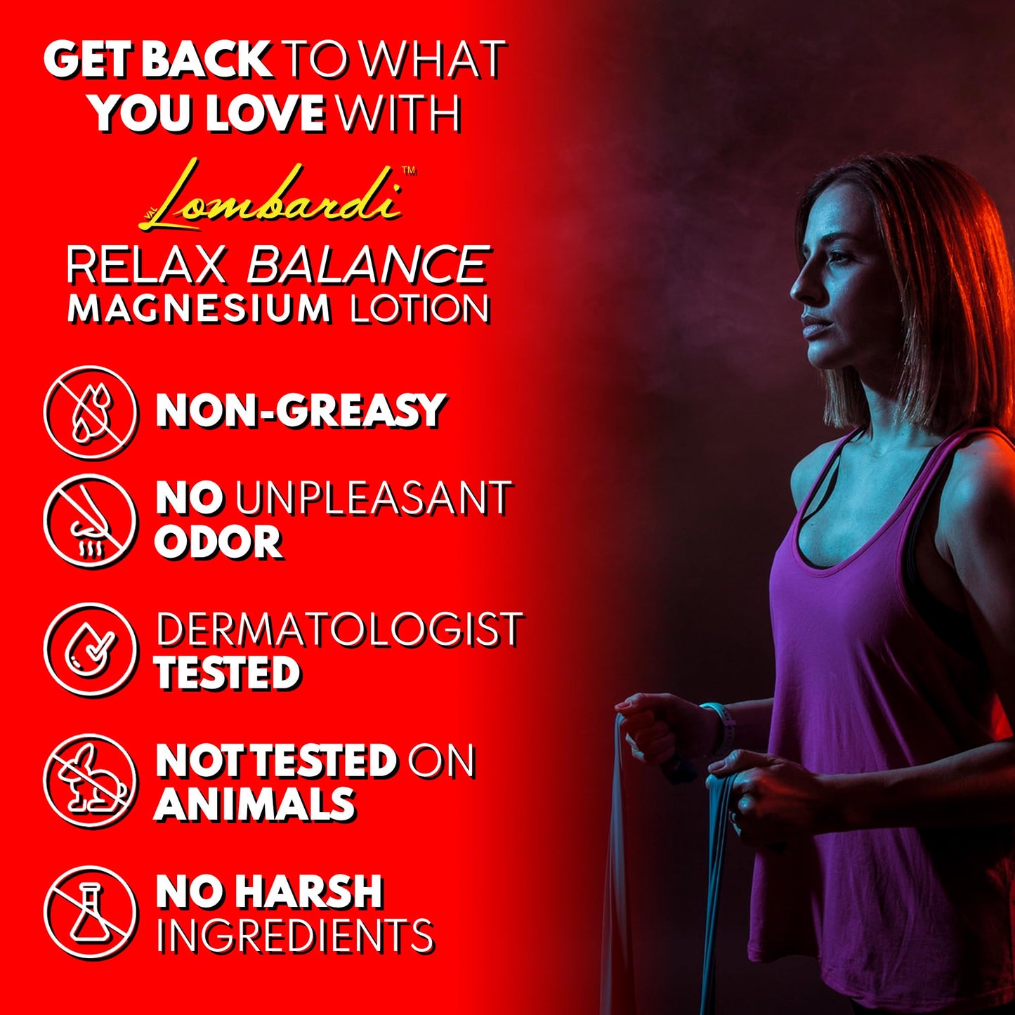 VAL Lombardi Relax Balance Magnesium Lotion | Arnica, Camphor & Menthol | Fast Relief for Joints, Muscles, Back, Shoulders, Feet | Non-Greasy | 5oz - Maple Wellness Supplements