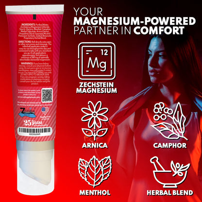 VAL Lombardi Relax Balance Magnesium Rollerball | Zechstein Magnesium + Herbal Extracts | Joint & Muscle Relief for Neck, Back, Legs | No Mess, Non-Greasy | 4oz - Maple Wellness Supplements