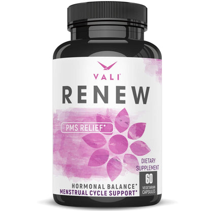 VALI Renew PMS Relief Supplement. Women’s Menstrual Cycle Support. Herbal Formula - Maple Wellness Supplements