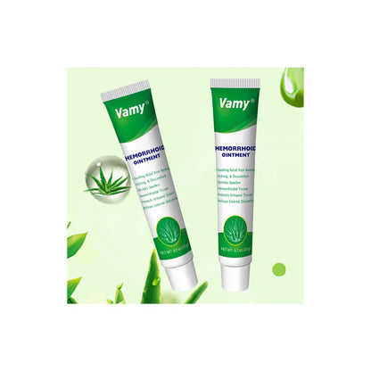 vamy Hemorrhoid Ointment (2 x 20g Tubes), 40g - Maximum Strength Formula for Hemorrhoidal Fast Relief, Soothes Itching, Burning & Discomfort - Maple Wellness Supplements