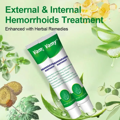 vamy Herbal Hemorrhoid Cream, Hemorrhoid Treatment and Hemorrhoids Cream with Lidocaine 4% and Phenylephrine HCI for Fast Relief of Pain, Swelling, Itching, Burning, Hemorrhoidal Treatment. 2 pc - Maple Wellness Supplements