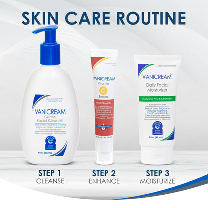 Vanicream Daily Facial Moisturizer With Ceramides and Hyaluronic Acid - Formulated - Maple Wellness Supplements