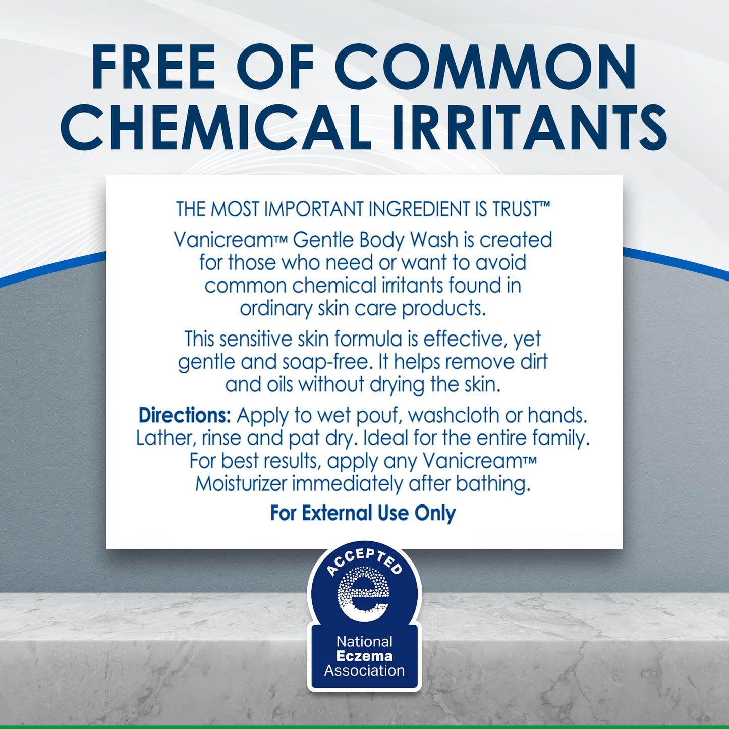 Vanicream Gentle Body Wash -12 fl oz - Formulated Without Common Irritants for Those with Sensitive Skin - Maple Wellness Supplements