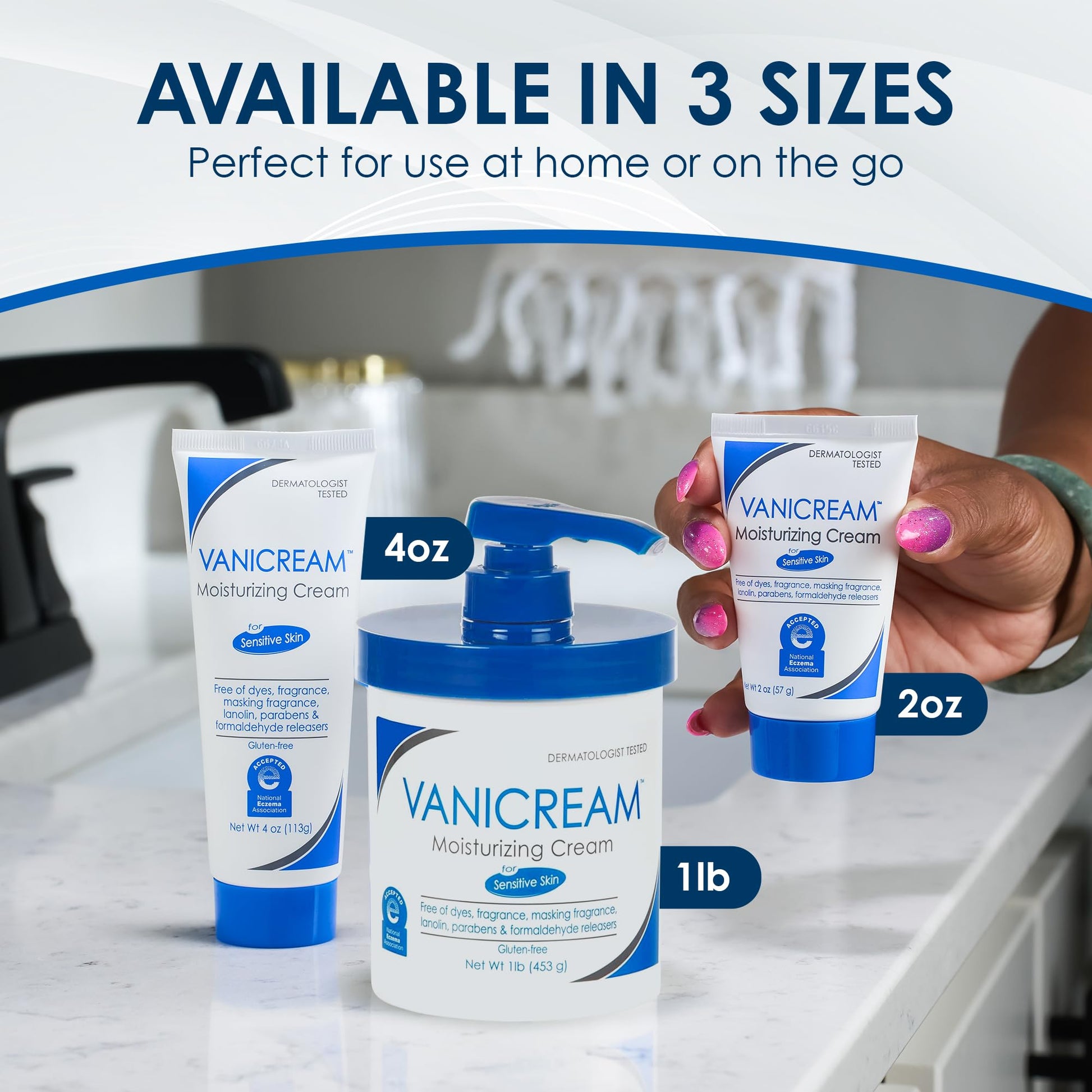 Vanicream Moisturizing Skin Cream with Pump Dispenser - 16 fl oz (1 lb) - Moisturizer Formulated - Maple Wellness Supplements