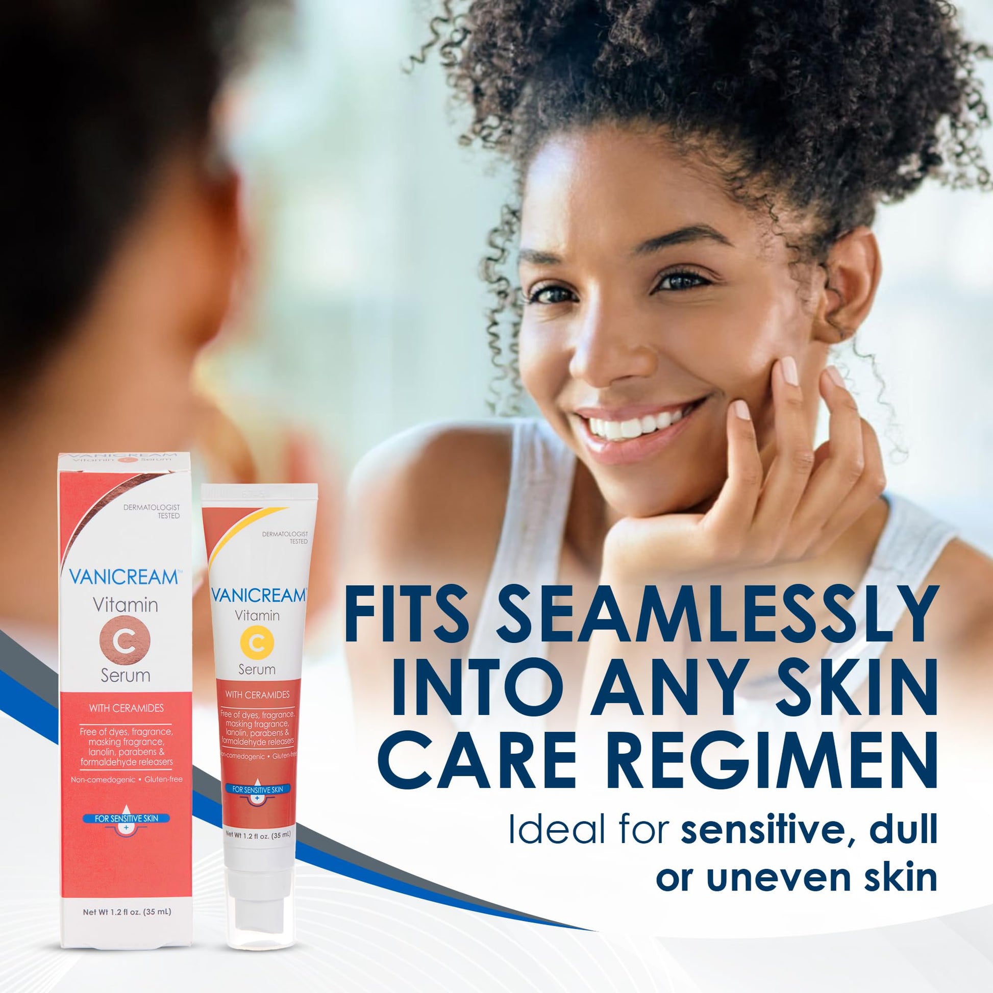 Vanicream Vitamin C Serum, 1.2 Fl Oz, Formulated without Common Irritants for Sensitive Skin, Milky and Lightweight Brightening Serum, - Maple Wellness Supplements