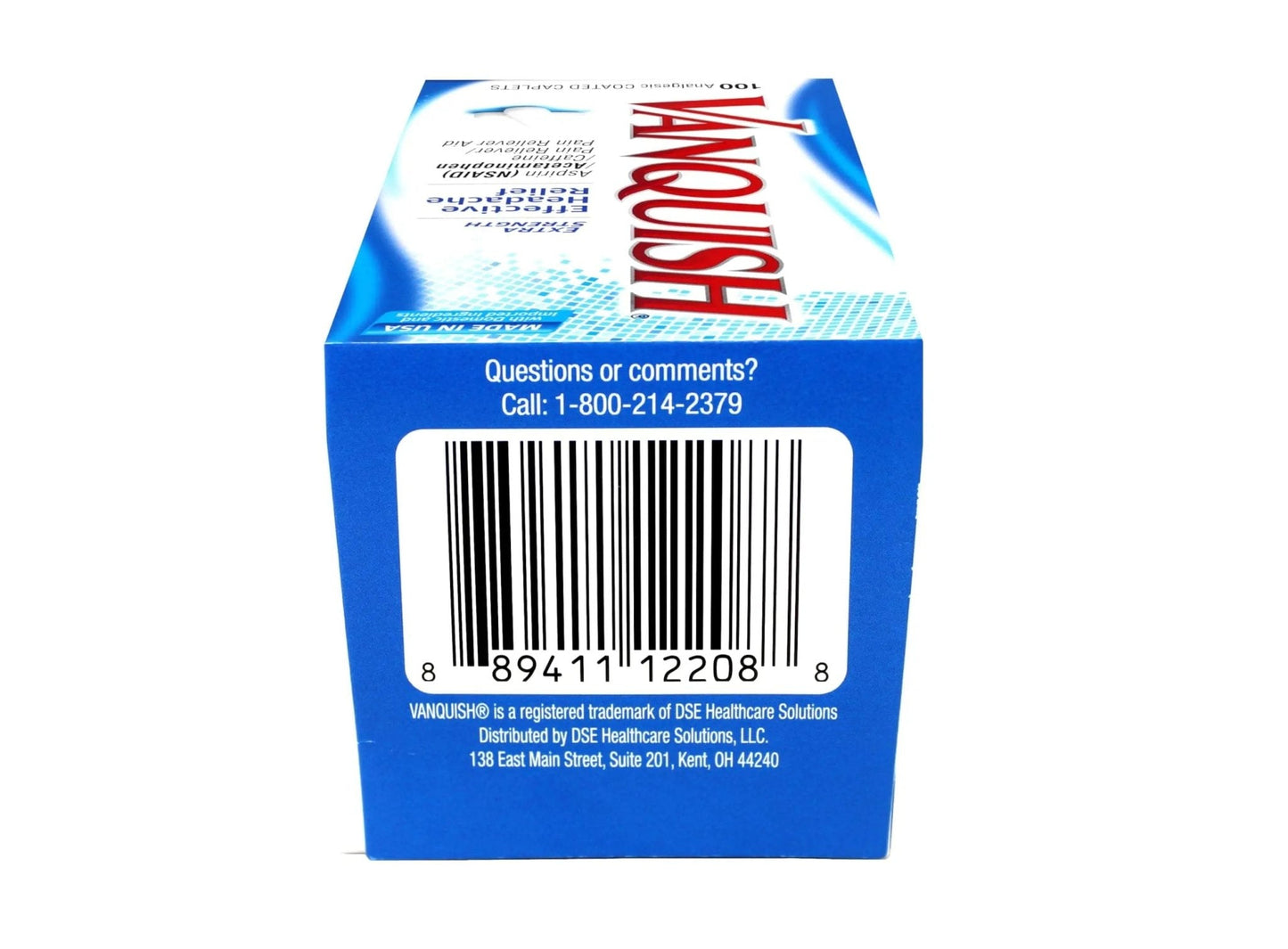 Vanquish Extra Strength Pain Reliever Caplets-100 ct. (Pack of 3) - Maple Wellness Supplements
