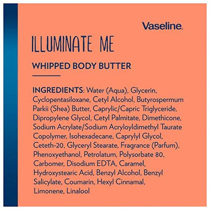 Vaseline Illuminate Me Shea Butter Whipped Body Butter for Melanin Rich Skin Provides 24 Hour Moisturization for Dry Skin 11 oz - Maple Wellness Supplements