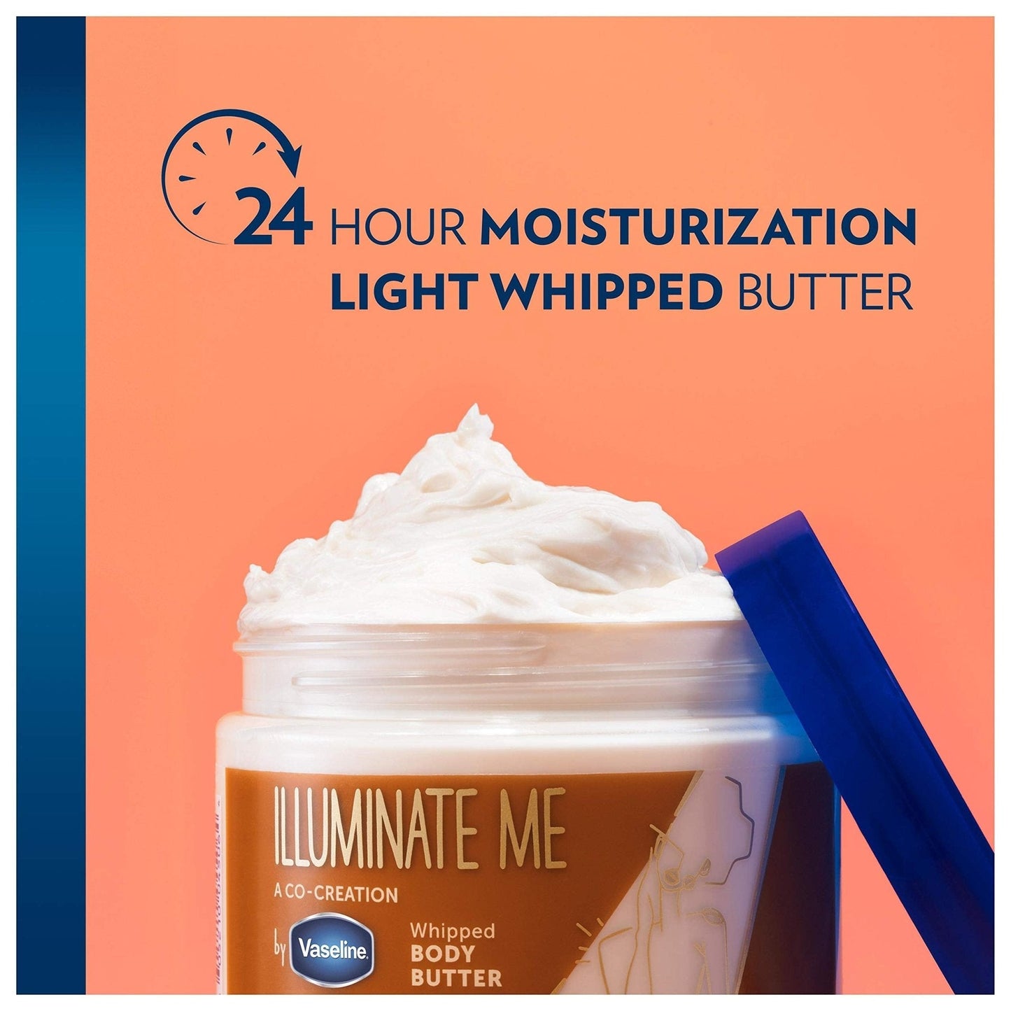 Vaseline Illuminate Me Shea Butter Whipped Body Butter for Melanin Rich Skin Provides 24 Hour Moisturization for Dry Skin 11 oz - Maple Wellness Supplements