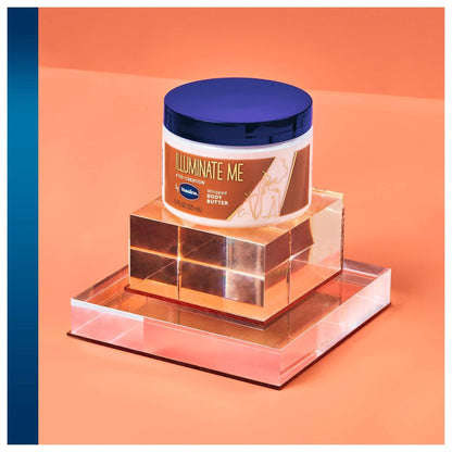 Vaseline Illuminate Me Shea Butter Whipped Body Butter for Melanin Rich Skin Provides 24 Hour Moisturization for Dry Skin 11 oz - Maple Wellness Supplements