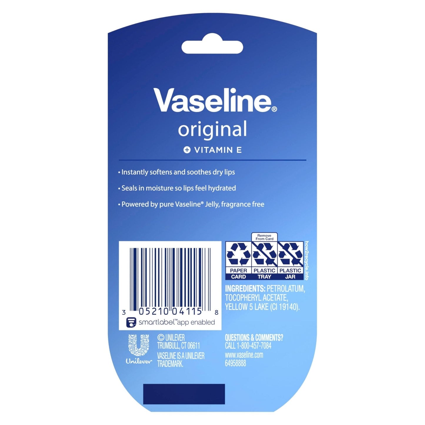 Vaseline Lip Therapy 2 Pack Original Mini For Dry, Chapped Lips Hydrating Lip Balm 0.5 oz - Maple Wellness Supplements