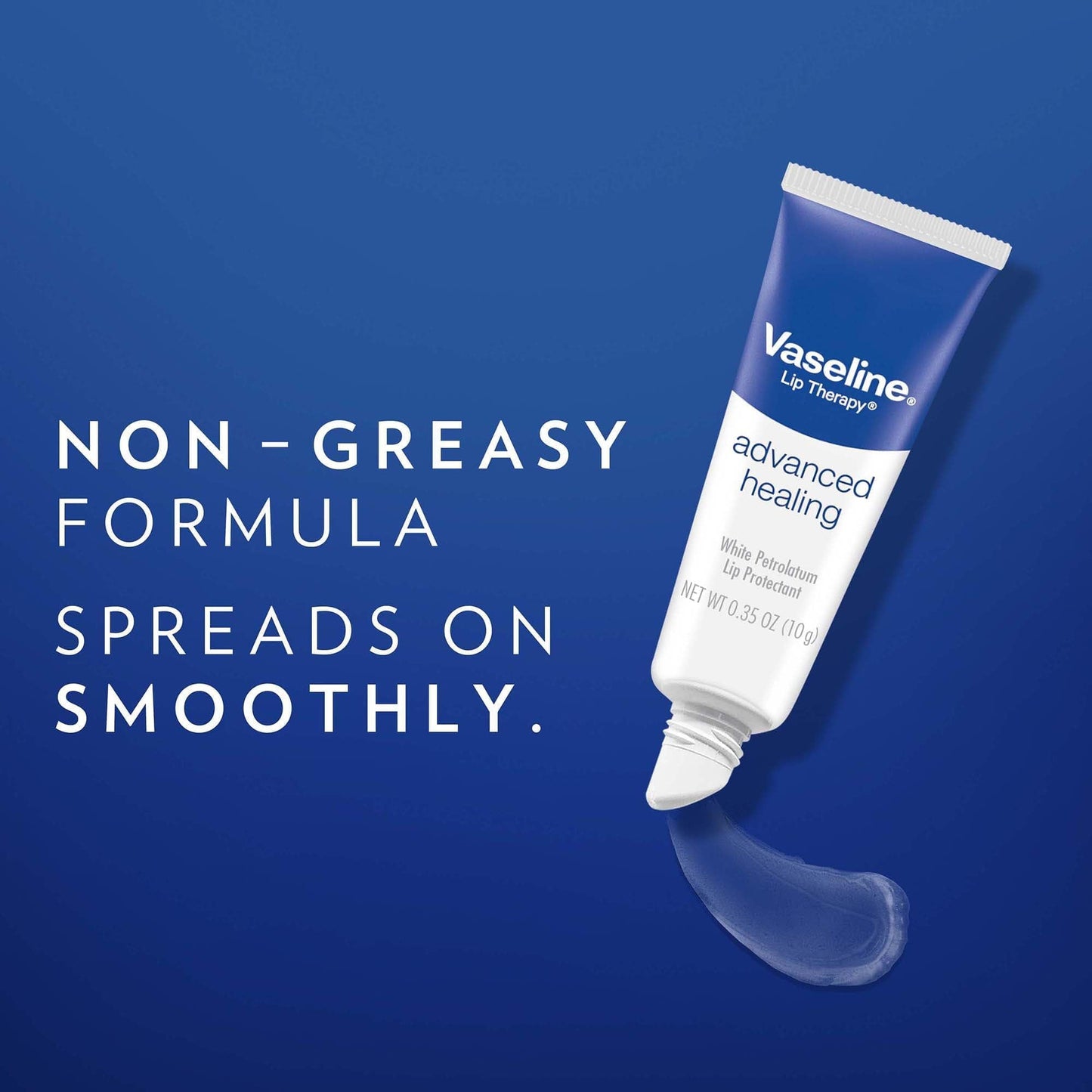 Vaseline Lip Therapy Advanced Healing 3-Pack – White Petroleum Moisturizing Lip Balm for Extremely Dry Lips, 0.35 Oz Ea - Maple Wellness Supplements