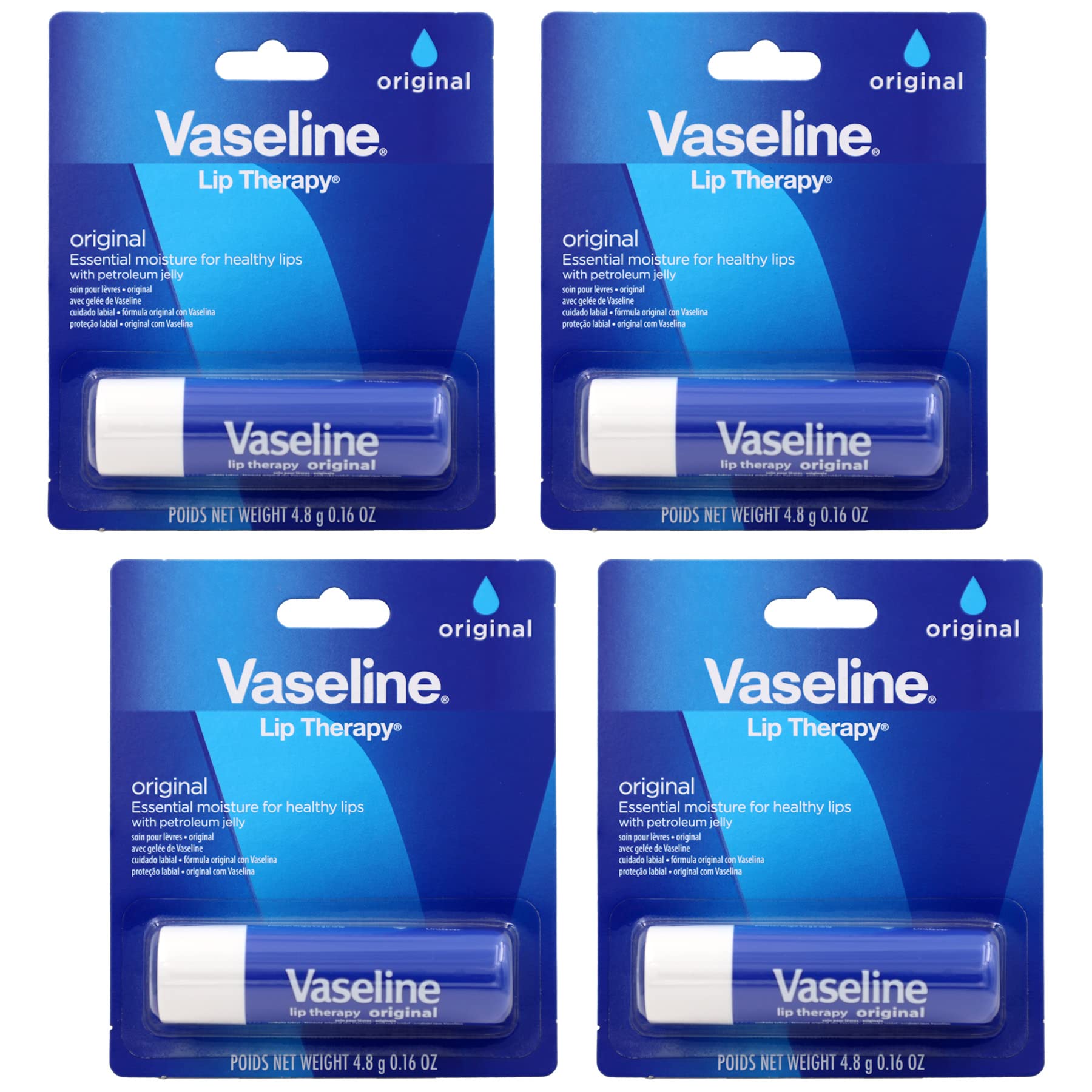 Vaseline Lip Therapy Care Original, Fast-Acting Nourishment, Ideal for Chapped, Dry, Cracked, or Damaged Lips - Maple Wellness Supplements