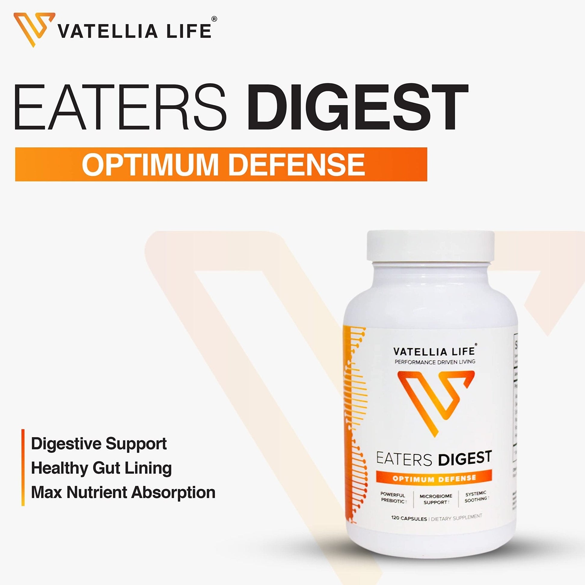 Vatellia Life New from Eaters Digest | Prebiotic | Probiotic | Digestive Support | Gut Soothing | Healthy Gut Lining | Max Nutrient Absorption - Maple Wellness Supplements