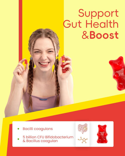 Vccvaa Fiber Gummies, Fiber Supplement with 5 Billion CFU Probiotics for Women, Prebiotic Gummies with Inulin, Soluble Fiber, ACV & Vitamin - Maple Wellness Supplements