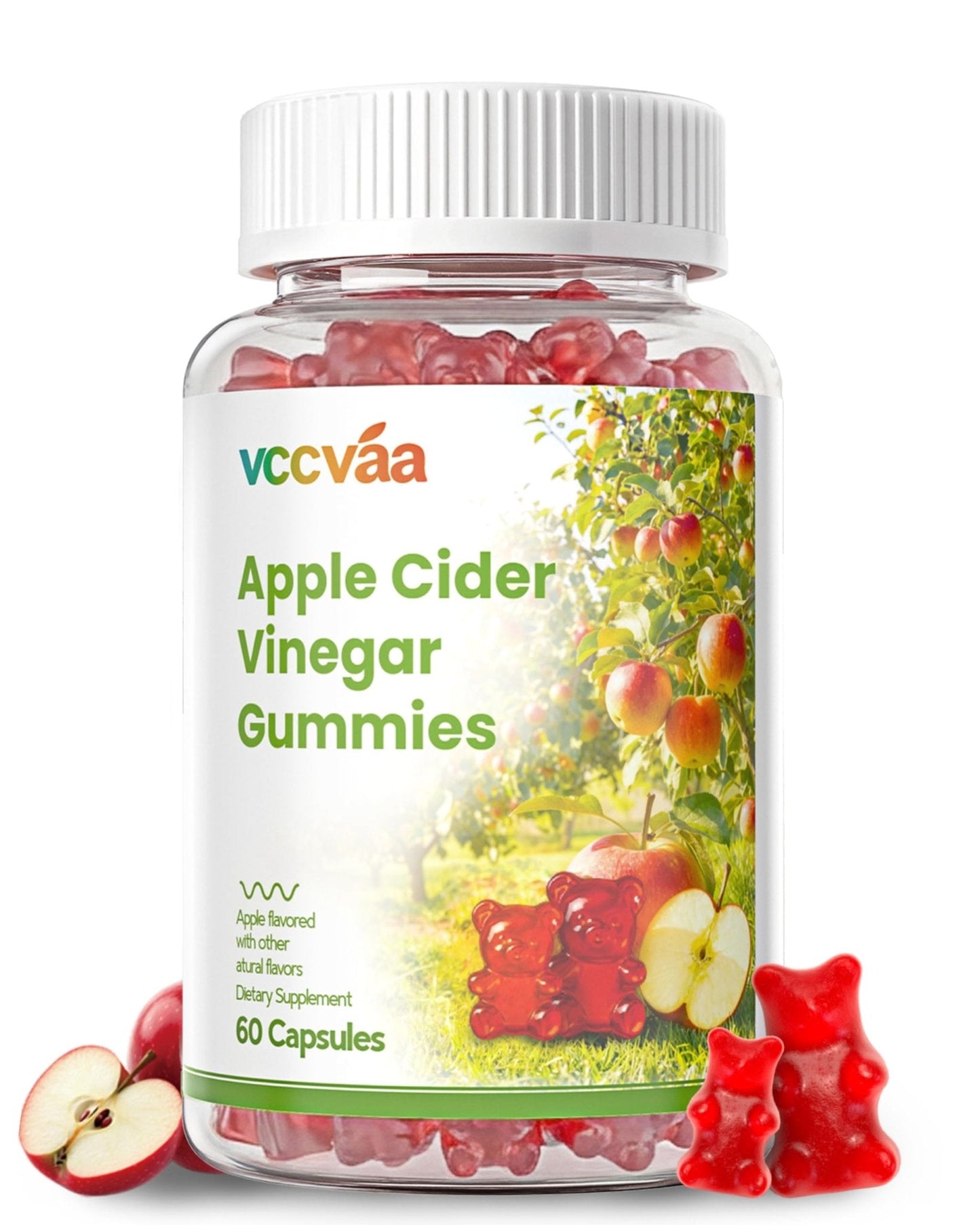 Vccvaa Fiber Gummies, Fiber Supplement with 5 Billion CFU Probiotics for Women, Prebiotic Gummies with Inulin, Soluble Fiber, ACV & Vitamin - Maple Wellness Supplements