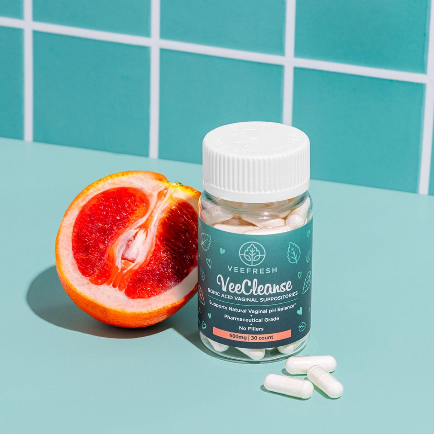 VeeBalance Bundle – Boric Acid Suppositories, Feminine Wash & Cranberry Probiotics for Women – pH Balance & Freshness Support - Maple Wellness Supplements