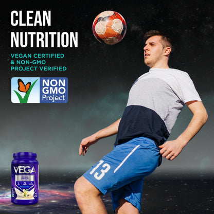 Vega Essential Protein – 25g Plant Based Protein Powder, Creamy Vanilla, Vegan for a Dairy-Free Vanilla Shake – Large Tub, 32.5oz (20 Servings) - Maple Wellness Supplements