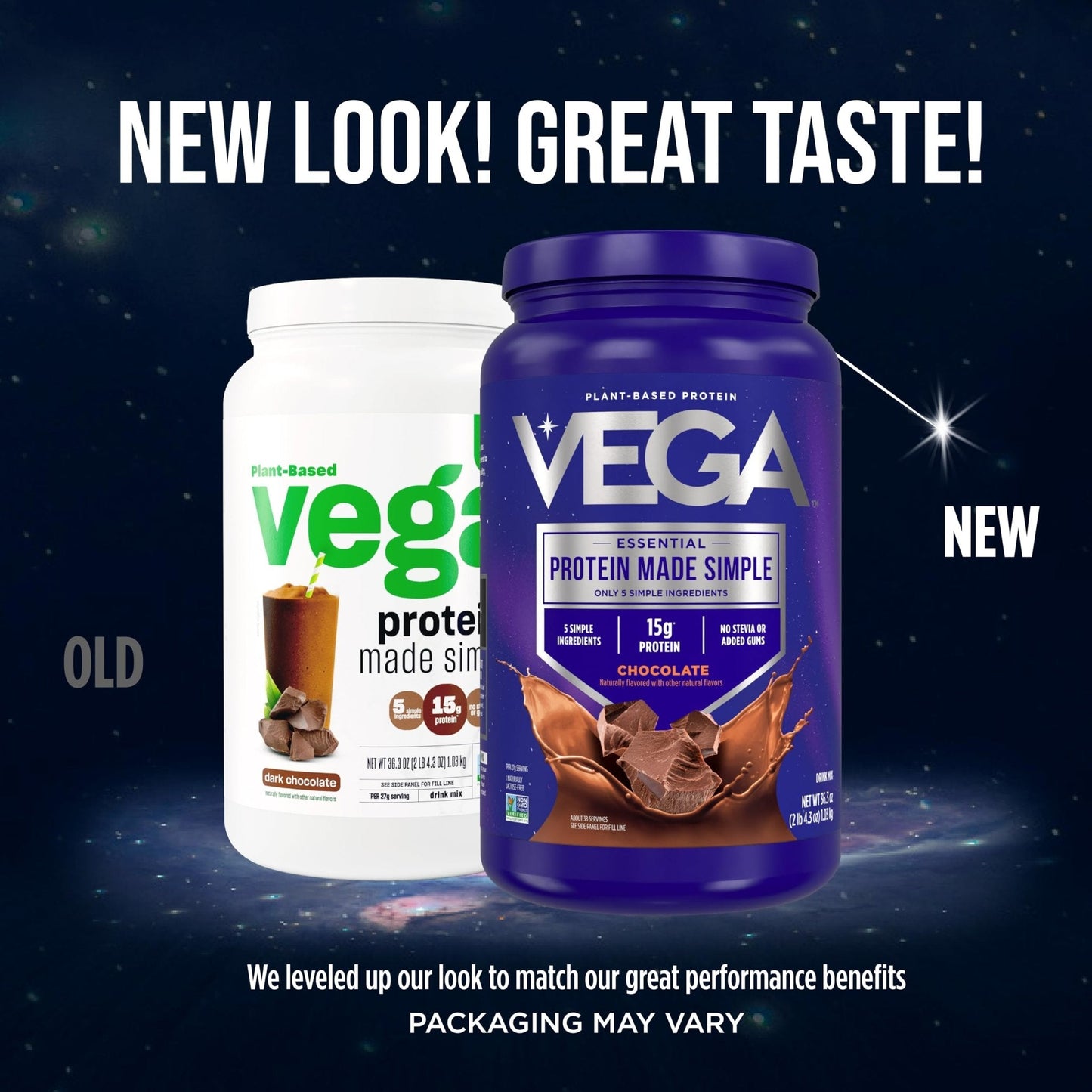 Vega Protein Made Simple - 15g Plant-Based Pea Protein, Chocolate, 39 Servings, Stevia Free, No Artificial Sweeteners or Gums, Non-GMO, Gluten Free, - Maple Wellness Supplements