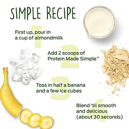 Vega Protein Made Simple, Dark Chocolate - Stevia Free Vegan Protein Powder - Maple Wellness Supplements