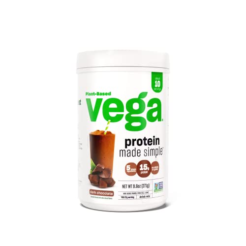 Vega Protein Made Simple, Dark Chocolate - Stevia Free Vegan Protein Powder - Maple Wellness Supplements